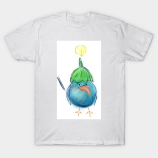 a bird with an eggplant hat T-Shirt
